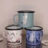 TASSE FER EMAILLE DECOR TURQUOISE