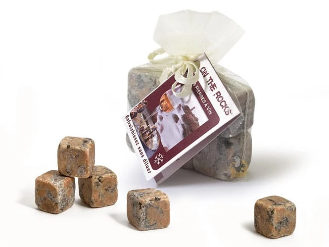 LOT DE 6 GLACONS PIERRE A VIN ROSE BLANC 1 LOT DE 6 GLACONS PIERRE A VIN ROSE BLANC